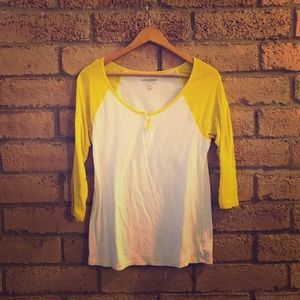 Old Navy Yellow Baseball Tee